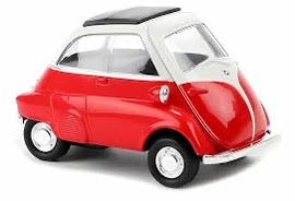 GOKI BMW Isetta Metallauto 1:24-27, 8,7 cm mit Rückzugmotor