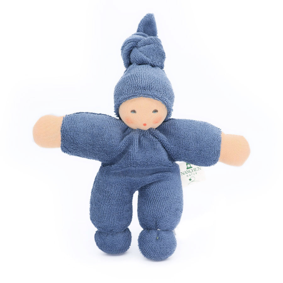 Nanchen Pimpel Lavendel – Bio-Baumwolle Baby Schmusepuppe