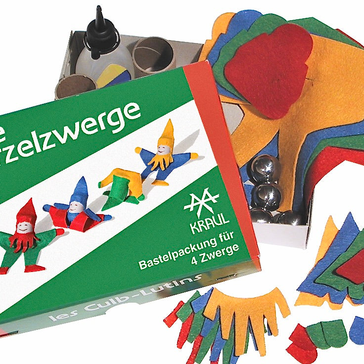 Purzel-Bastelpackung 4 Zwerge von Kraul – Kreatives Filzset