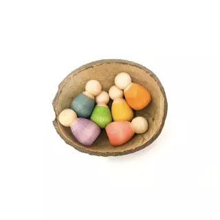 Grapat Baby Zwerge & Schale – Nachhaltiges Holzspielzeug