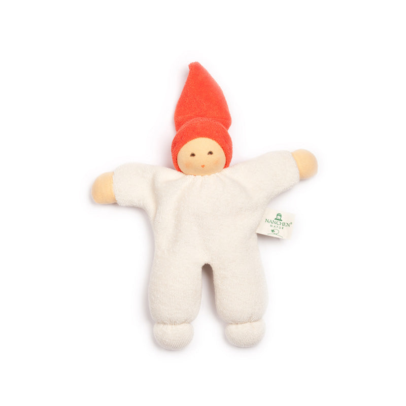 Nanchen Puppe Nucki orangerot – Bio Kuschelpuppe für Kleinkinder