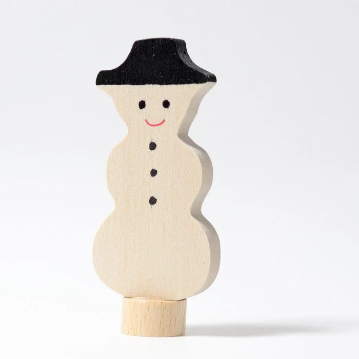 Grimms Steckfigur Schneemann – Handbemalte Holzdeko