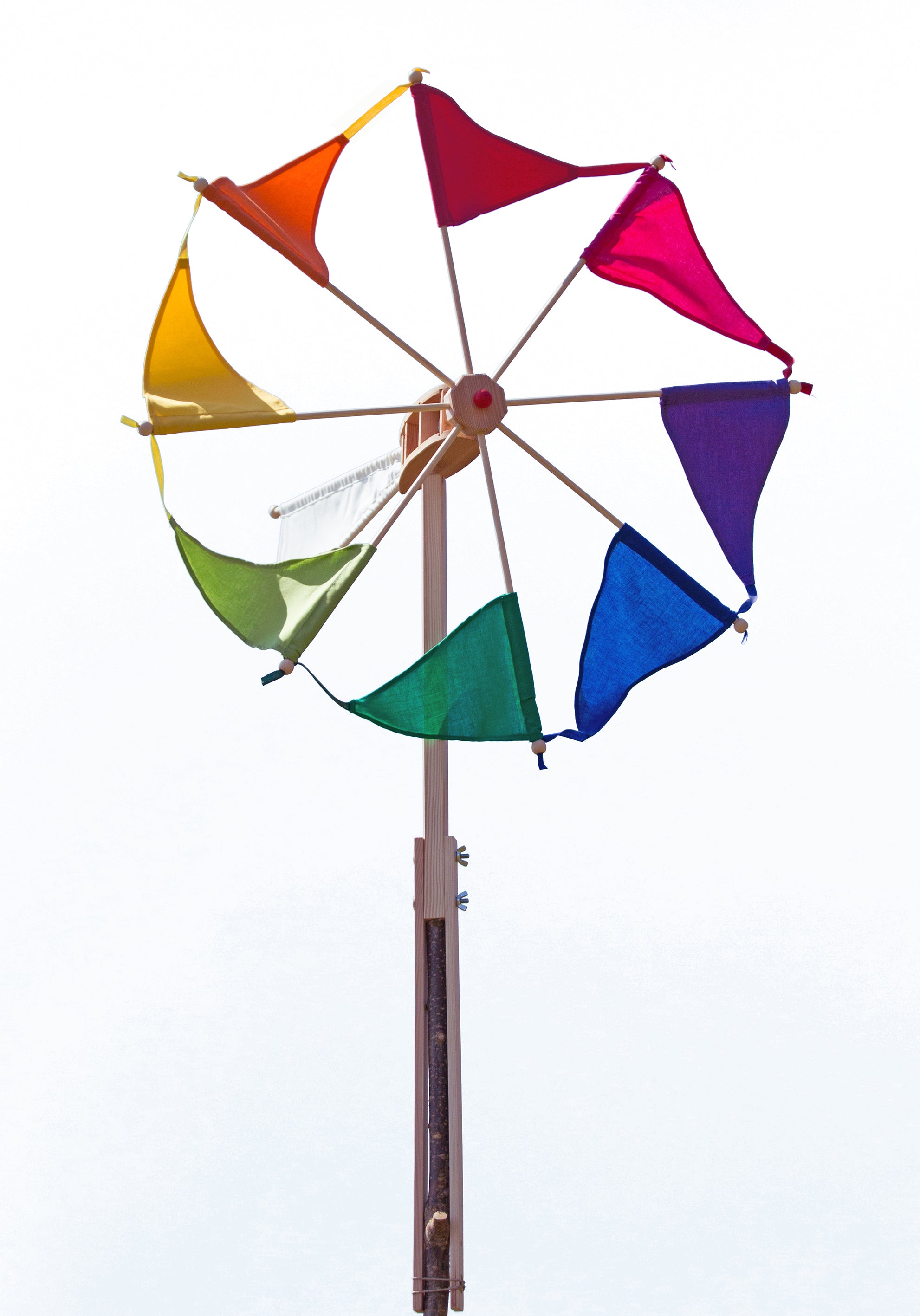 Wirbelwind Bausatz bunt Segel – Windrad von Kraul, 80 cm