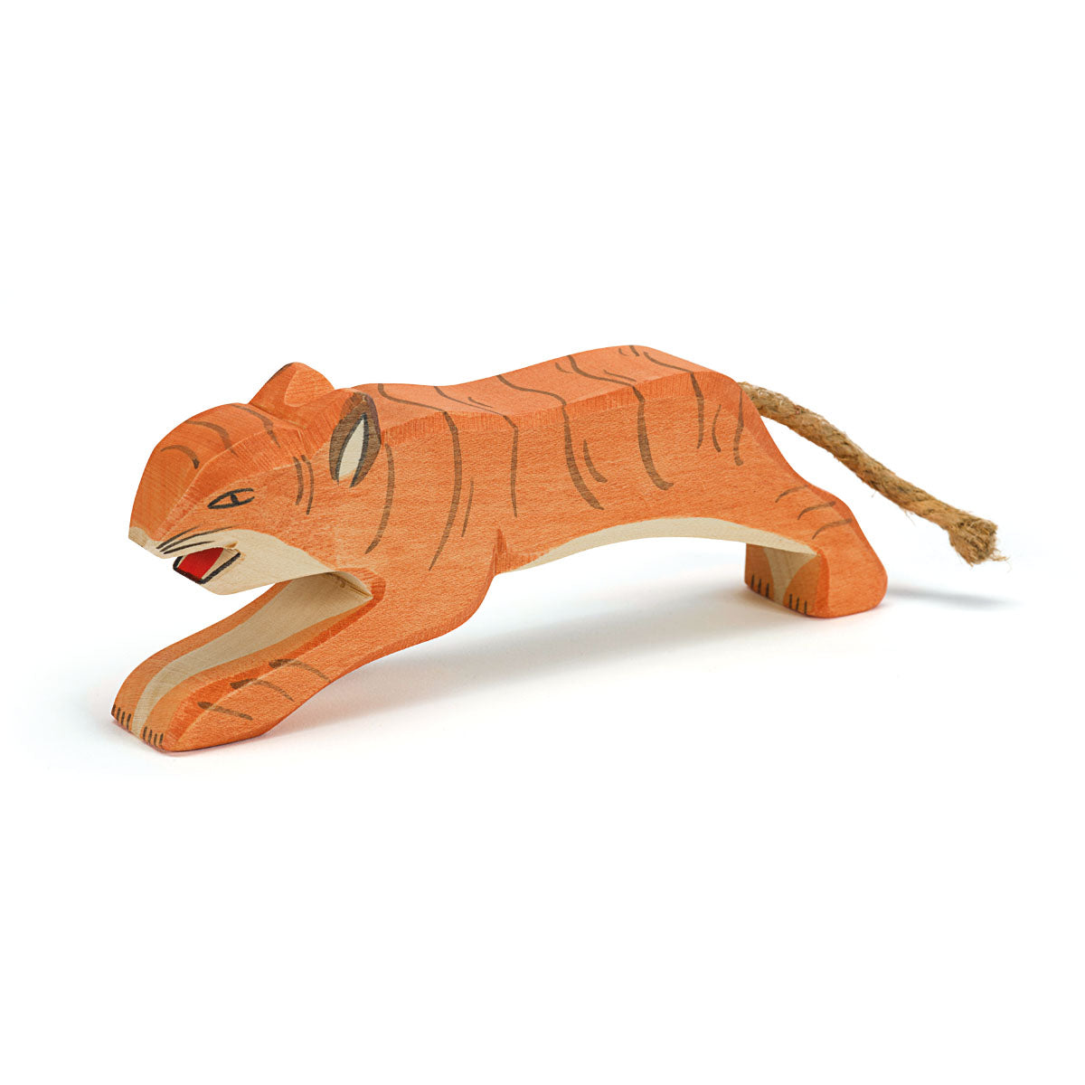 Ostheimer Tiger springend – Handgefertigte Holzfigur-Ostheimer-Zwergenladen