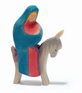 Ostheimer Maria auf dem Esel 2-tlg – Handgefertigte Holzfigur-Ostheimer-Zwergenladen