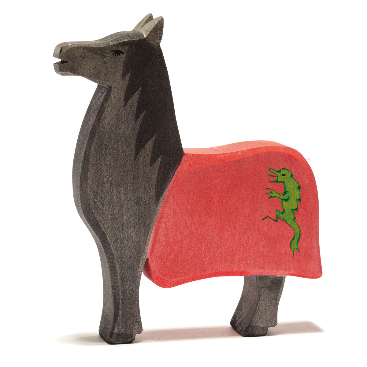 Ostheimer Pferd für Schwarzen Ritter – Handgefertigtes Holzspielzeug-Ostheimer-Zwergenladen