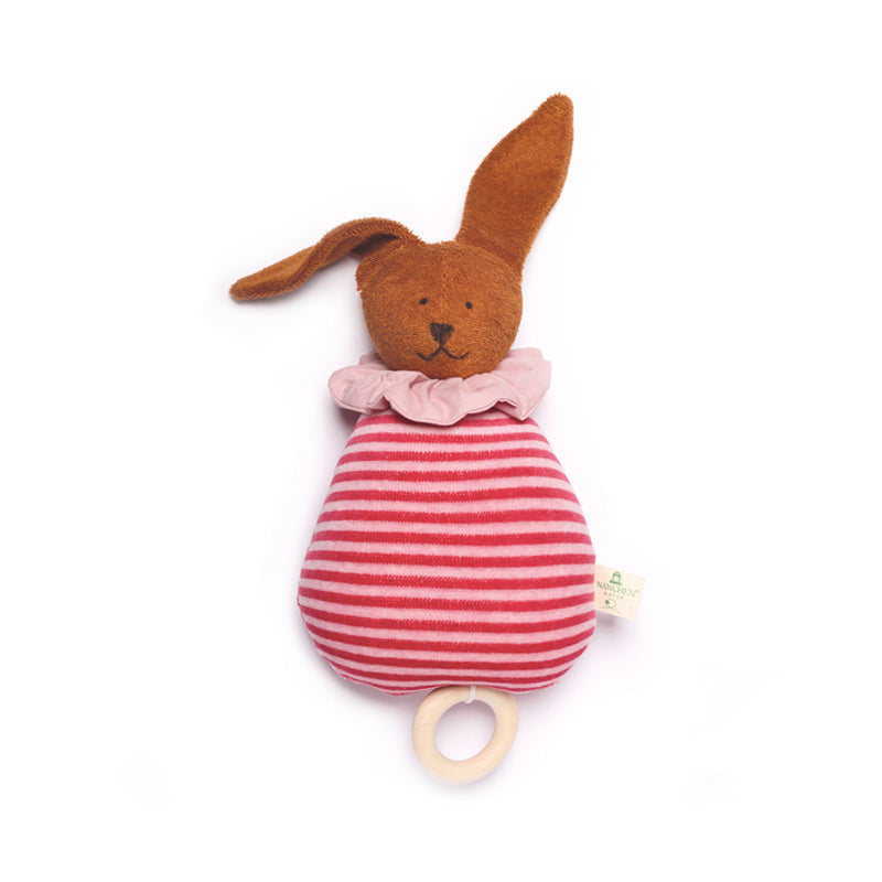 Nanchen Hase im Glück Spieluhr – Bio Kuscheltier & Schmusetuch für Babys