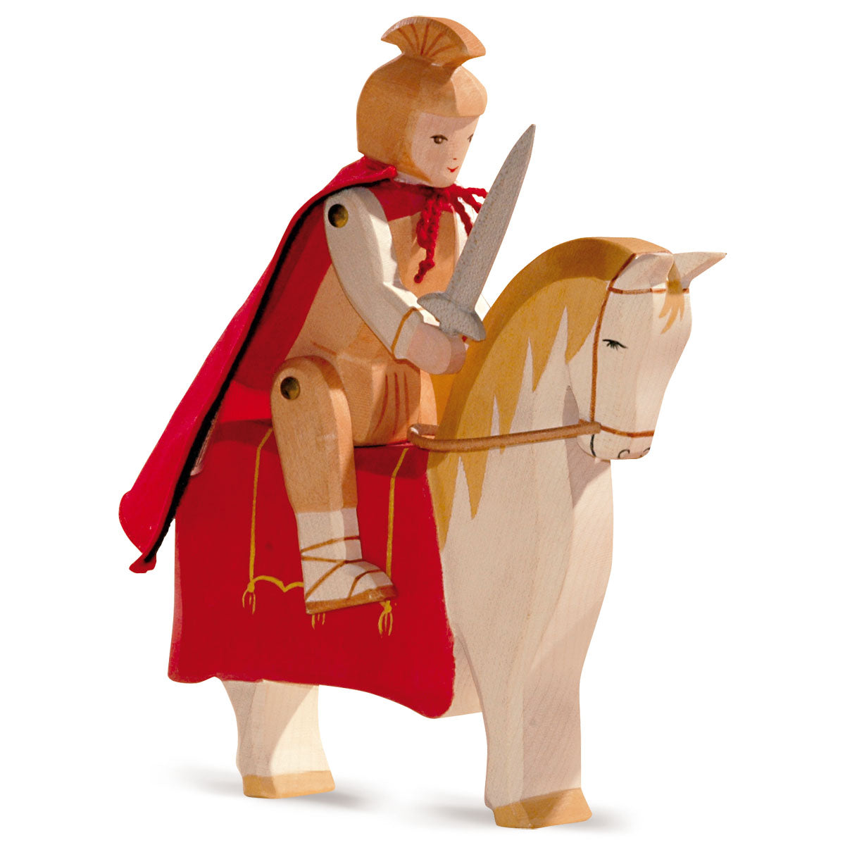 Ostheimer St. Martin II – Holzfigur mit Mantel & Schwert-Ostheimer-Zwergenladen