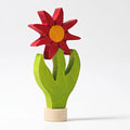 Grimms Steckfigur Aster – handbemalte Holzblume für Dekoration