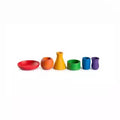 Grapat Holztöpfe Set – 6 bunte Töpfe für sensorisches Spiel Pots