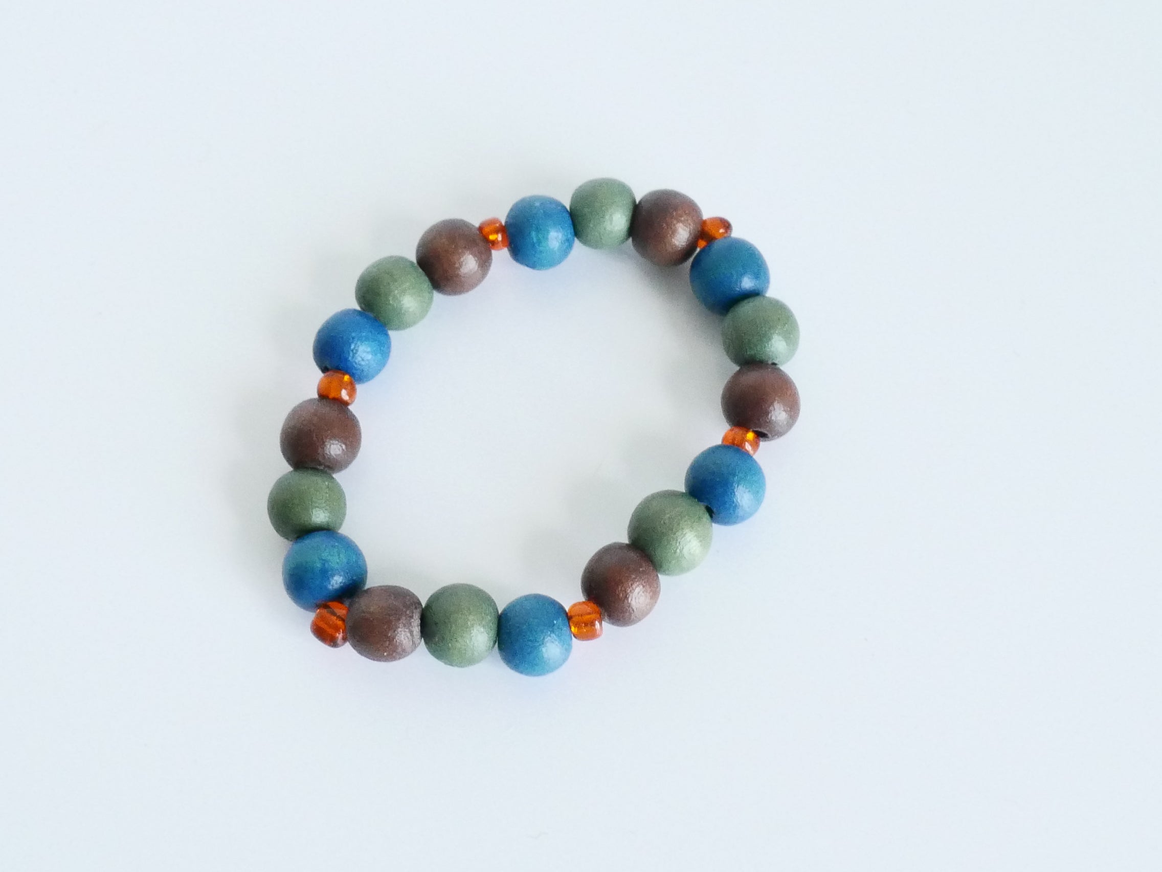 KISME Armband Holz bunt dunkel