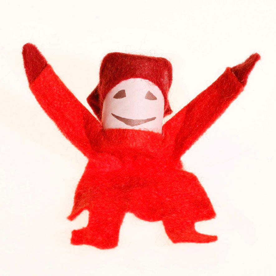 Purzel Mädchen 7 cm – Kraul Filz-Figur mit Purzelspaß