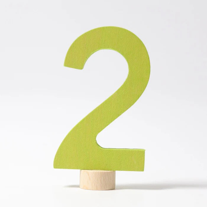 Grimms Zahlenstecker 0-9 aus Holz – Geburtstagsdeko & Spiel