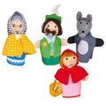 Nachhaltiges, kindgerechtes Fingerpuppenset Rotkäppchenien, säuglingstauglich und.