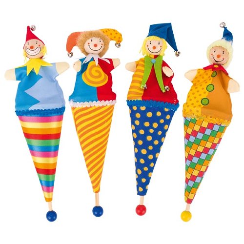 goki Tütenclown einzeln – Bunte Tütenpuppen für kreatives Spielen