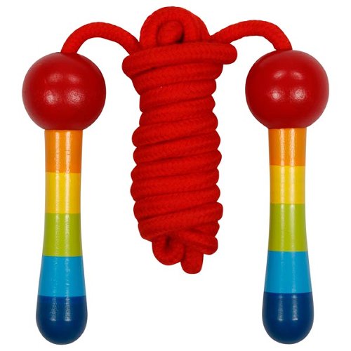 Nachhaltiges, kindgerecht gestaltetes Springseil mit bunten Griffen, säuglingstauglich und giftfrei, sichere Qualität von.