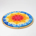 Grimms Glitzermandala Sonne – 76 Teile Holzbausteine funkelnd