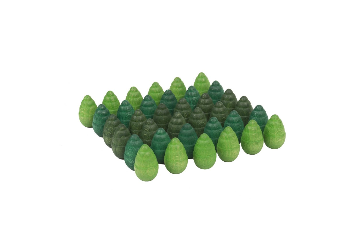 Grapat Mandala Bäume – 36-teiliges Holzspielzeug Set Grün