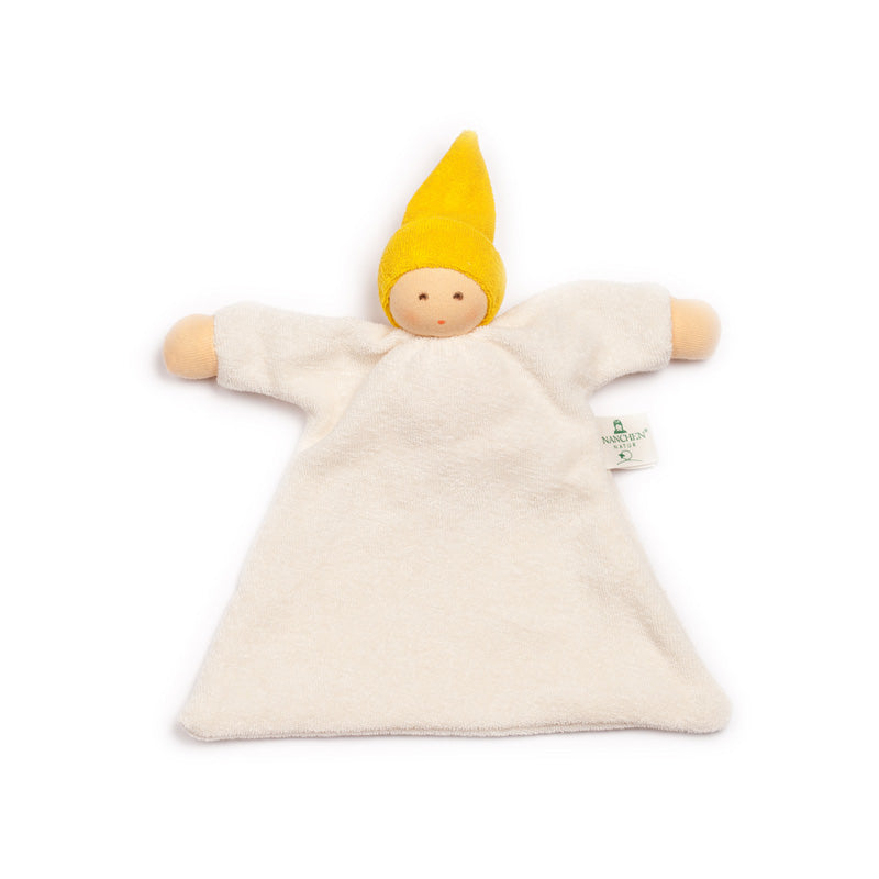 Nanchen Nuckel gelb – Bio Schmusetuch & Baby Kuschelpuppe