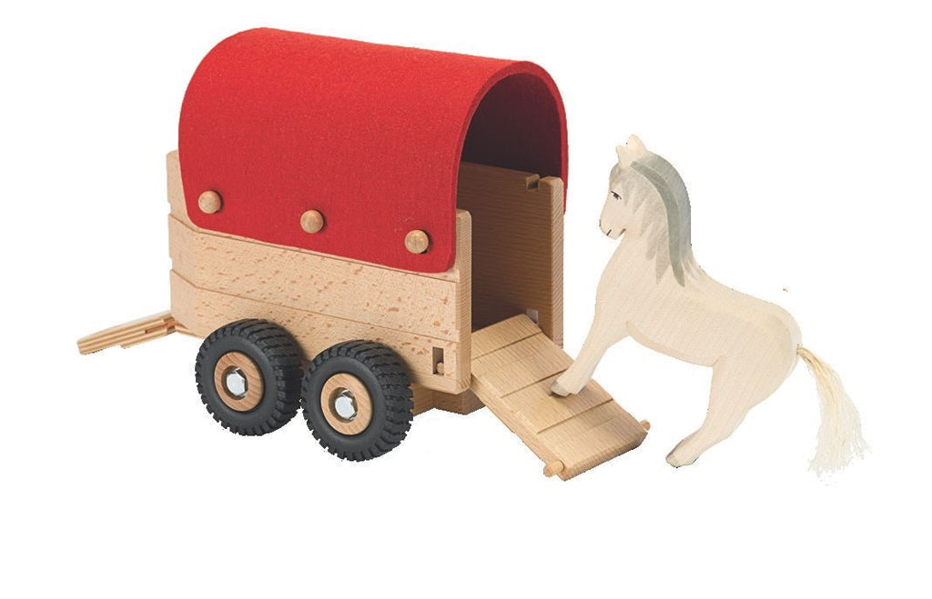 Ostheimer Pferdeanhänger – Holzspielzeug für fantasievolles Spiel-Ostheimer-Zwergenladen