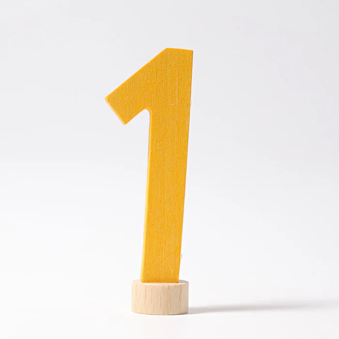 Grimms Zahlenstecker 0-9 aus Holz – Geburtstagsdeko & Spiel