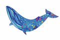 Blaues Schimmerpuzzle „Meerestiere“ mit Walmotiv.