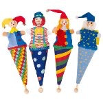 goki Tütenclown einzeln – Bunte Tütenpuppen für kreatives Spielen