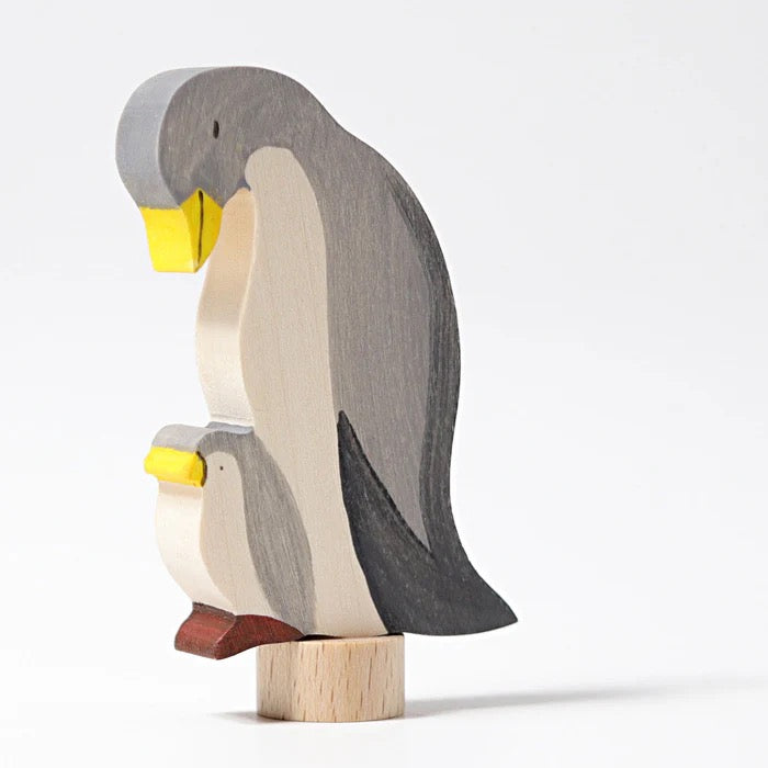 Grimms Steckfigur Pinguine – Handbemalte Holzdeko Kindergeburtstag