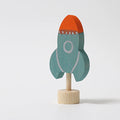 Grimms Steckfigur Rakete – Handbemalte Holz-Dekoration