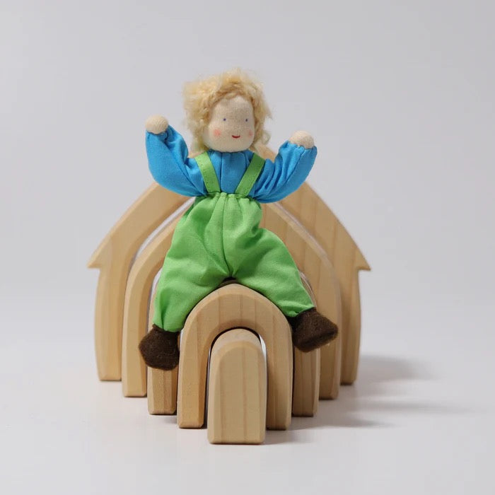 Grimms Biegepüppchen Anton – Handgefertigtes Spielzeug 13 cm