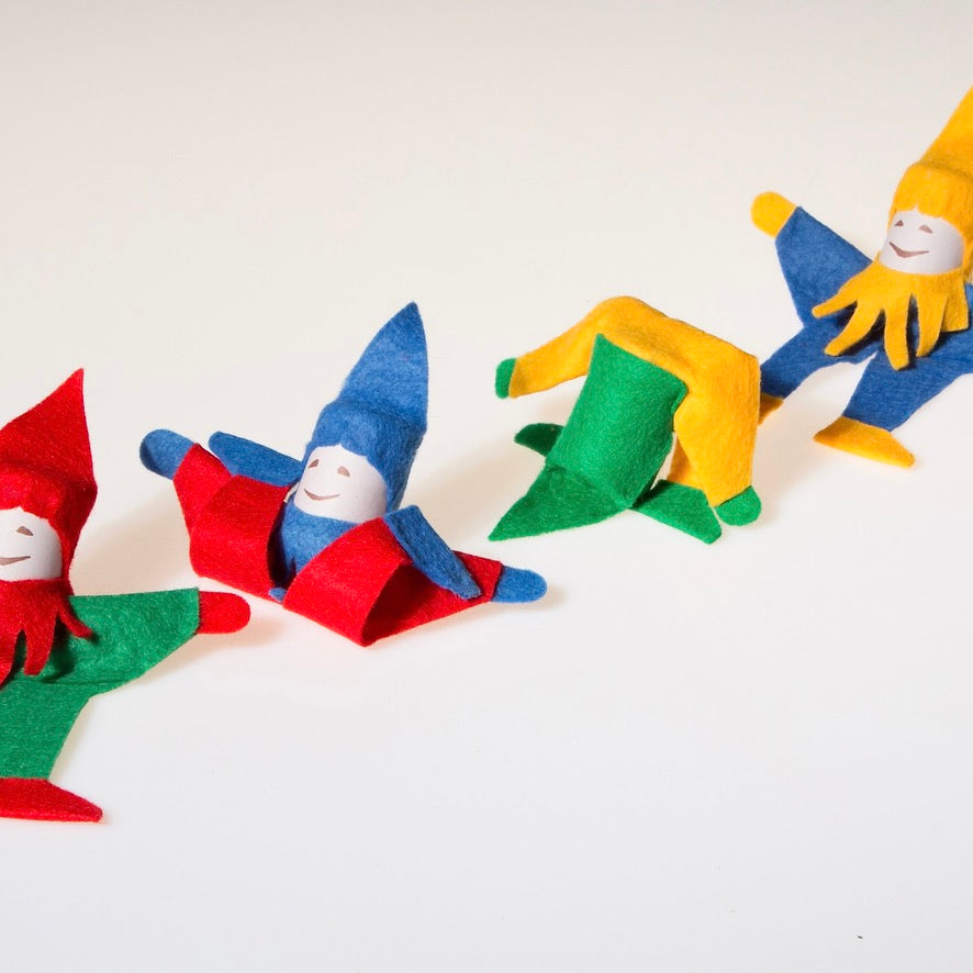 Purzel-Bastelpackung 4 Zwerge von Kraul – Kreatives Filzset