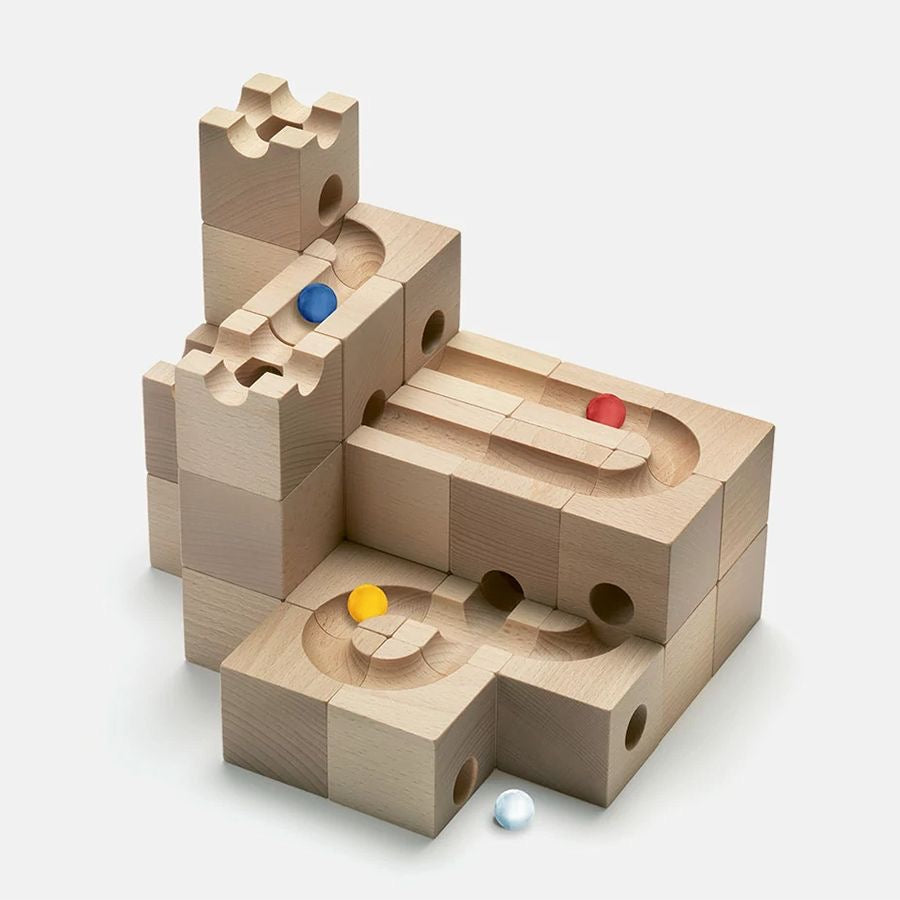 Cuboro STANDARD 32 – Holz-Kugelbahn Starter Set