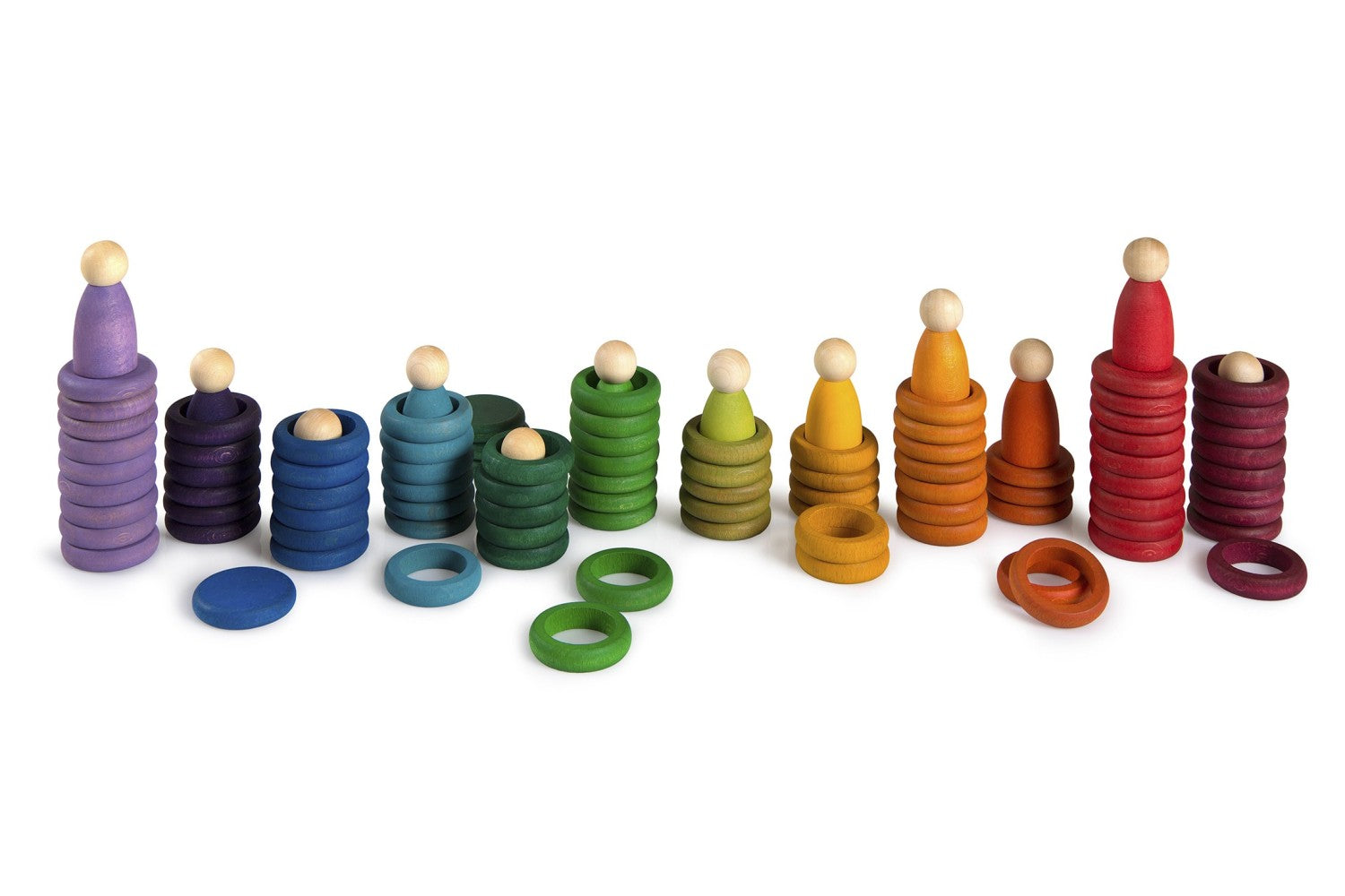 Grapat Zwerge Carla Ringe Deckel – Handgefertigte Holzspielzeuge