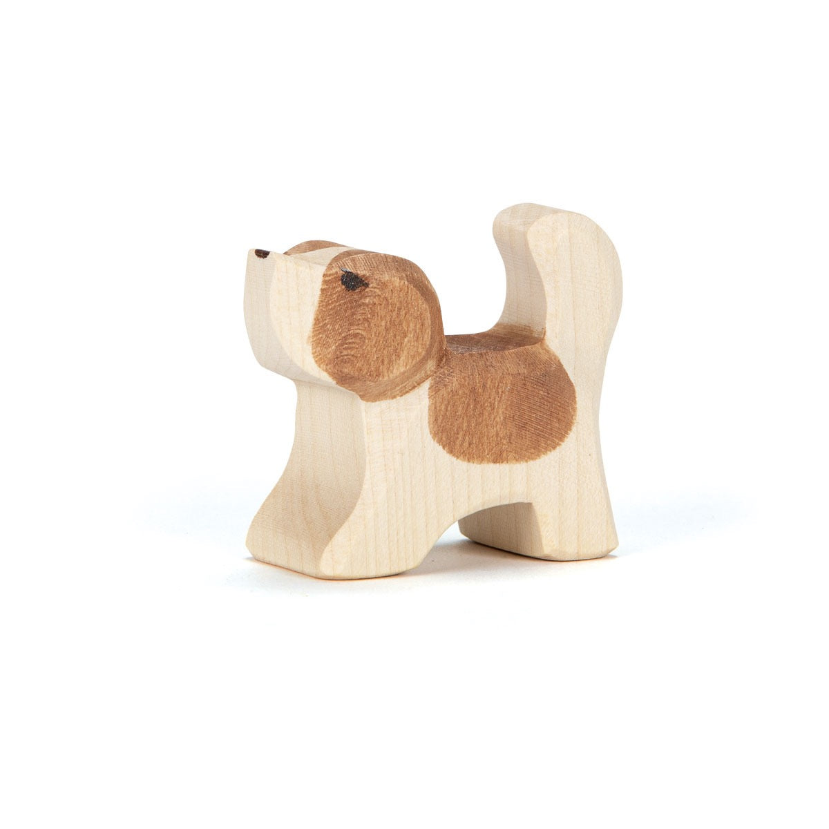 Ostheimer Bernhardiner klein Kopf hoch – Holzspielzeug 6 cm