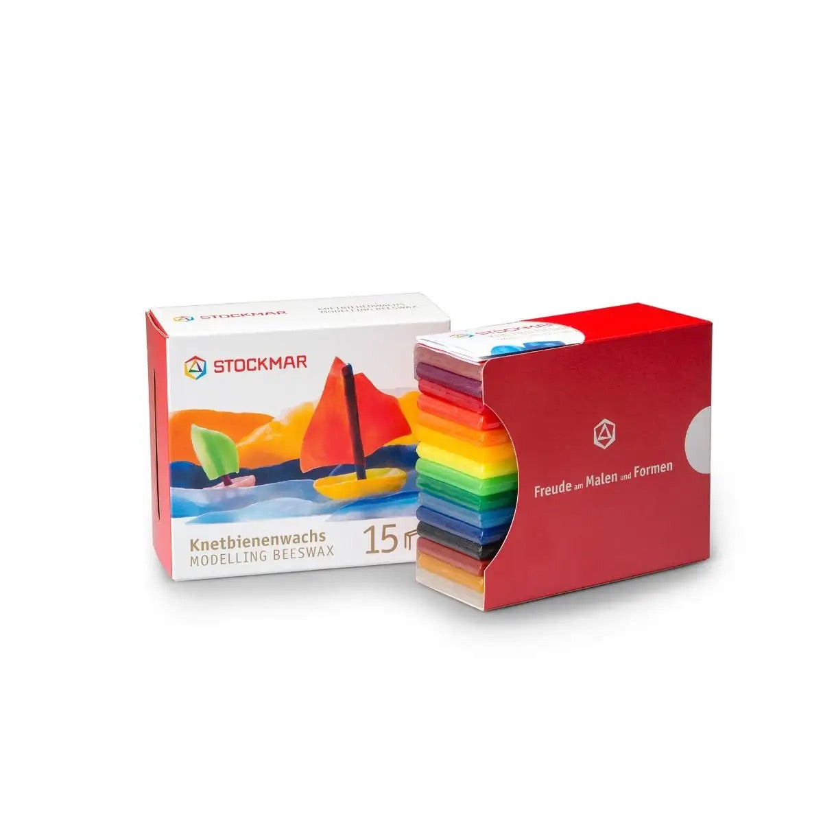 Stockmar Knetbienenwachs 15 Tafeln – Bunte Modellierwachs-Set