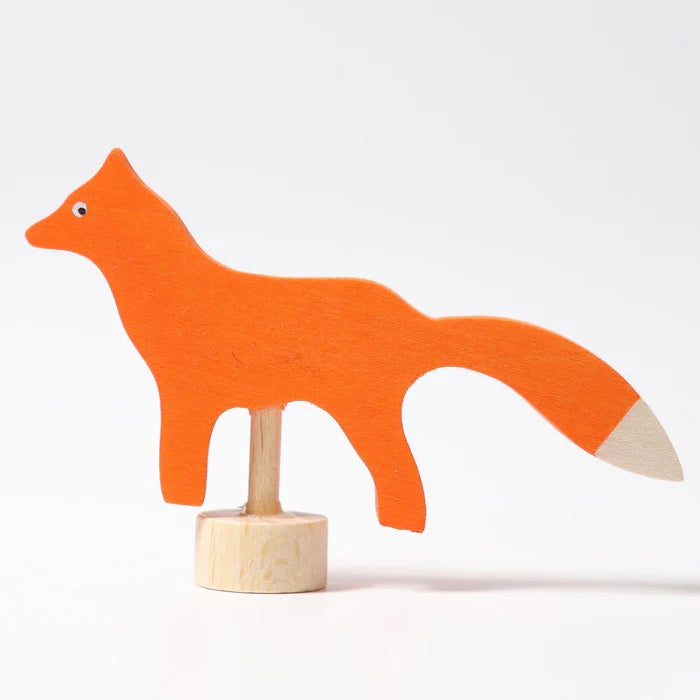 Grimms Steckfigur Fuchs – Handbemalt aus Lindenholz