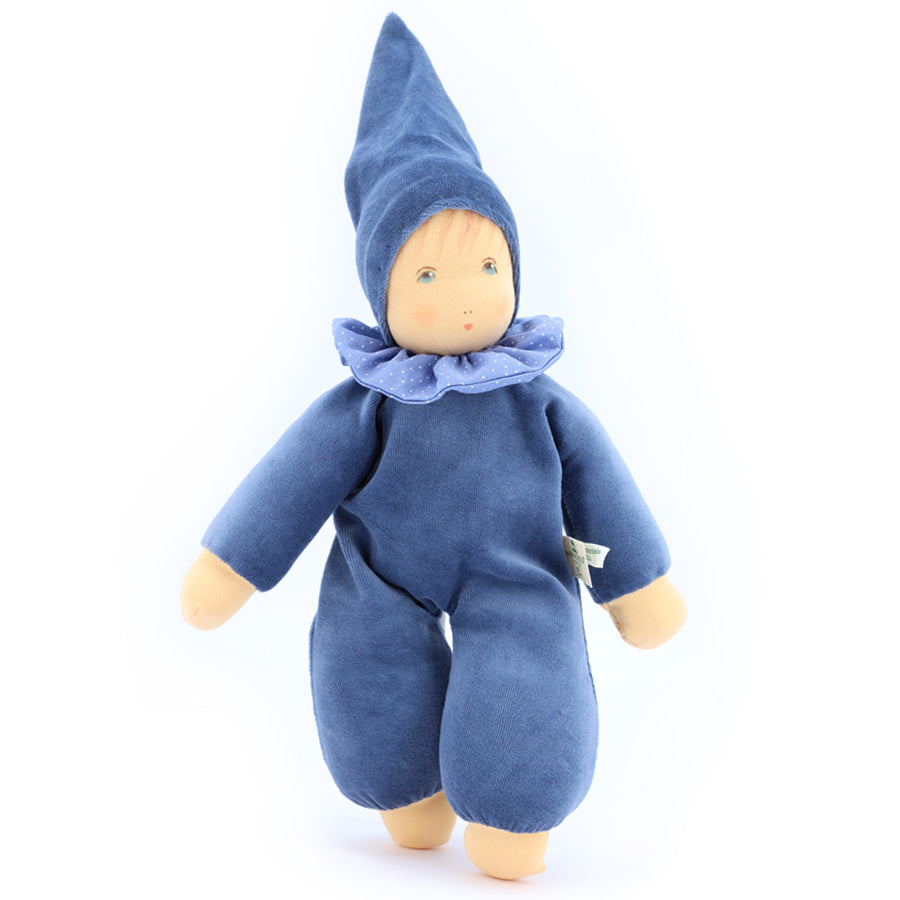 Nanchen Püppchen Nani blau – Bio Stoffpuppe 30 cm