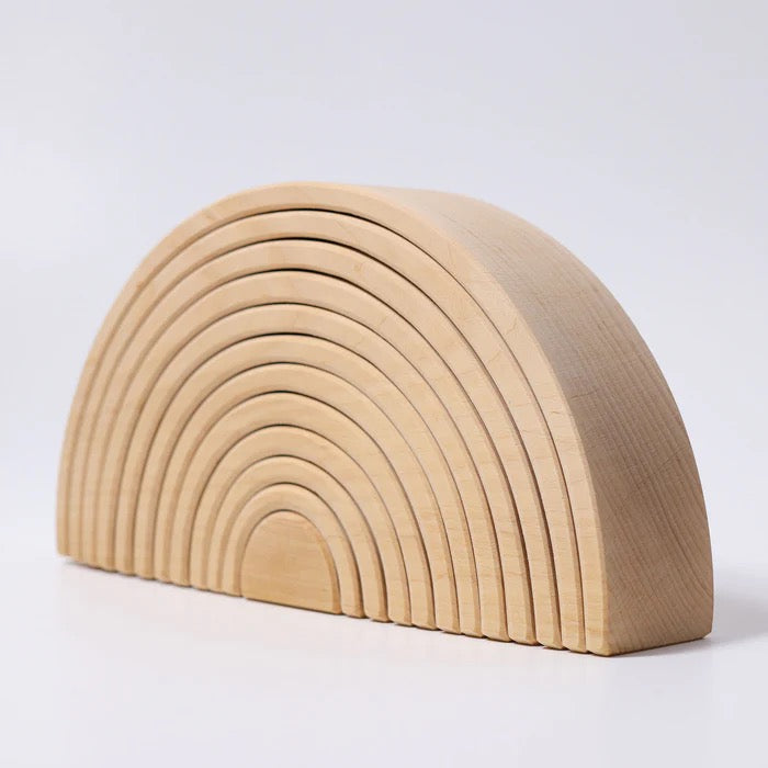 Grimms Regenbogen Groß – 6-teiliges buntes Holzspielzeug