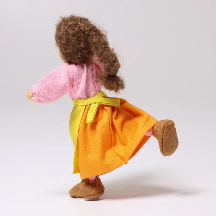 Grimms Biegepüppchen Frau Erle – Handgefertigte Waldorfpuppe