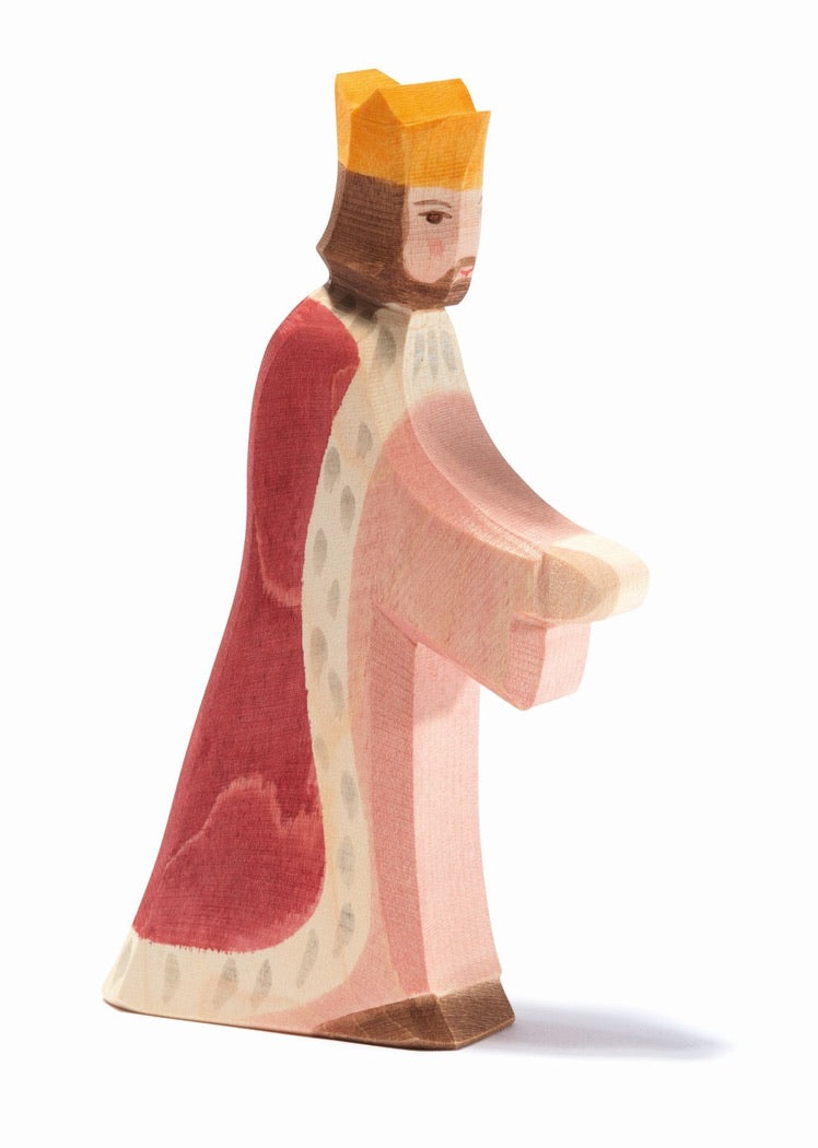 Ostheimer König Holzfigur handgeschnitzt 16 cm