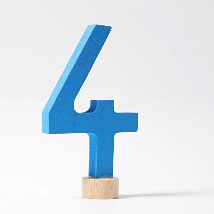 Grimms Zahlenstecker 0-9 aus Holz – Geburtstagsdeko & Spiel