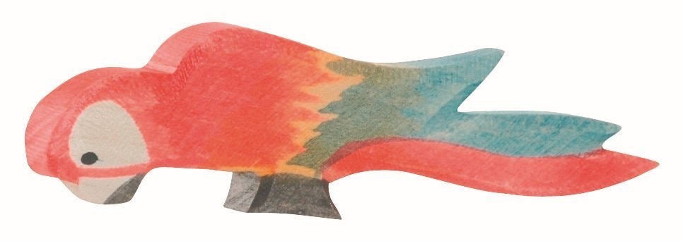 Ostheimer Papagei bunt – Handgefertigte Holzfigur Regenwald