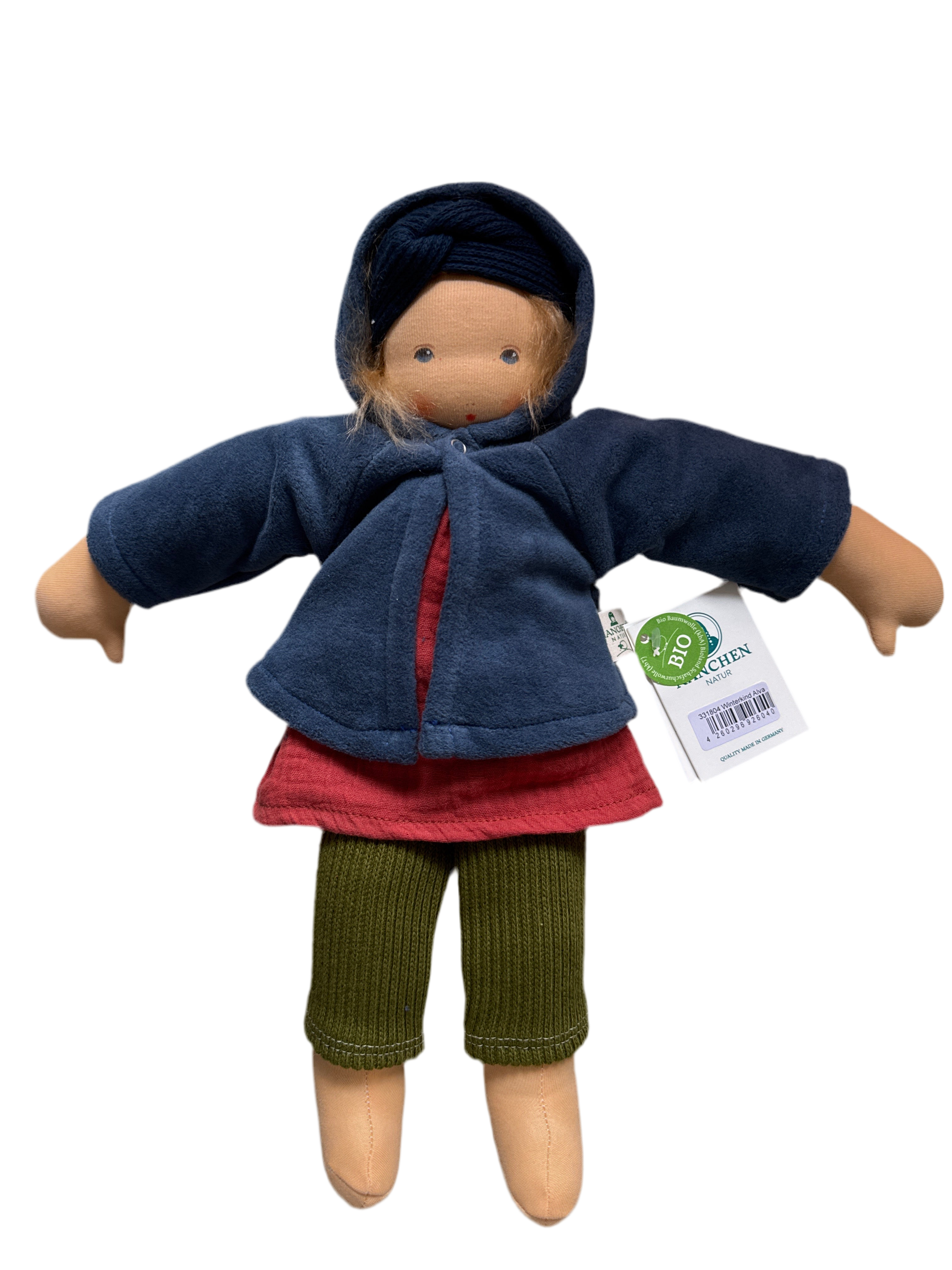 Nanchen Winterkind Alva – Bio Anziehpuppe 38 cm