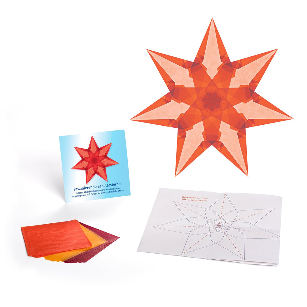 Berthold Spötzl Fenstersterne falten leicht gemacht – Bastelsets mit Pergaminpapier