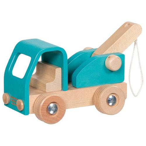 Nachhaltiger, kindgerechter und säuglingstauglicher Abschleppwagen aus hochwertigem Holz.