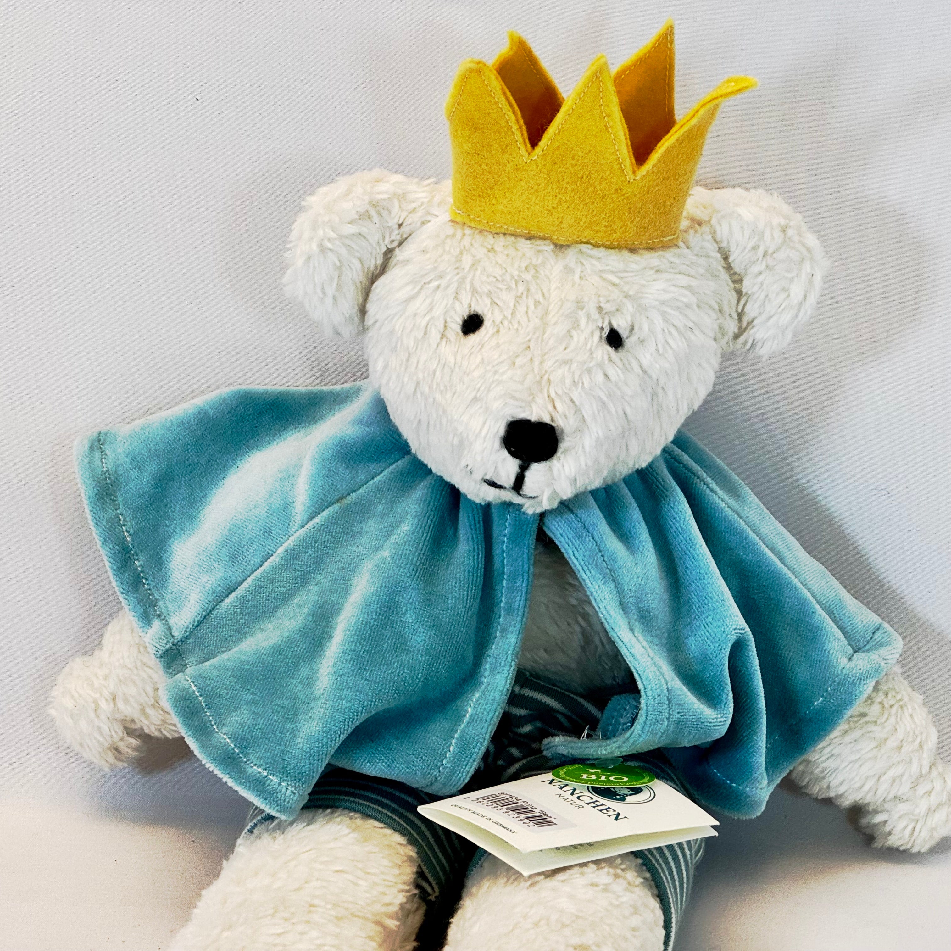 Nanchen Bärenprinz Ben – Bio Baumwollpuppe Sammlerstück