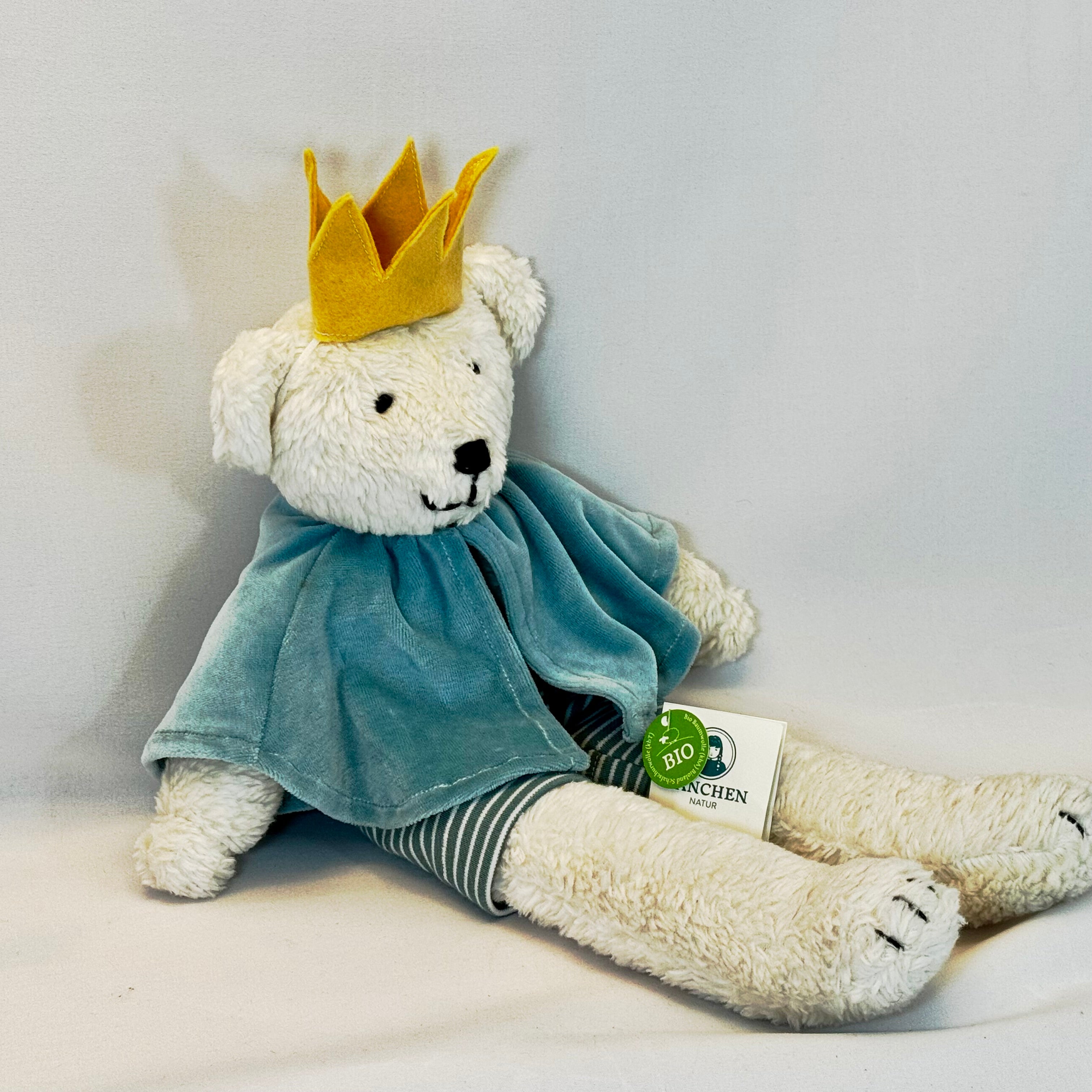 Nanchen Bärenprinz Ben – Bio Baumwollpuppe Sammlerstück