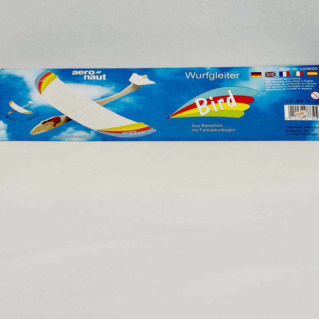 Aurich BIRD Balsa Wurfgleiter 280mm – Aeronaut Modellbau Bausatz