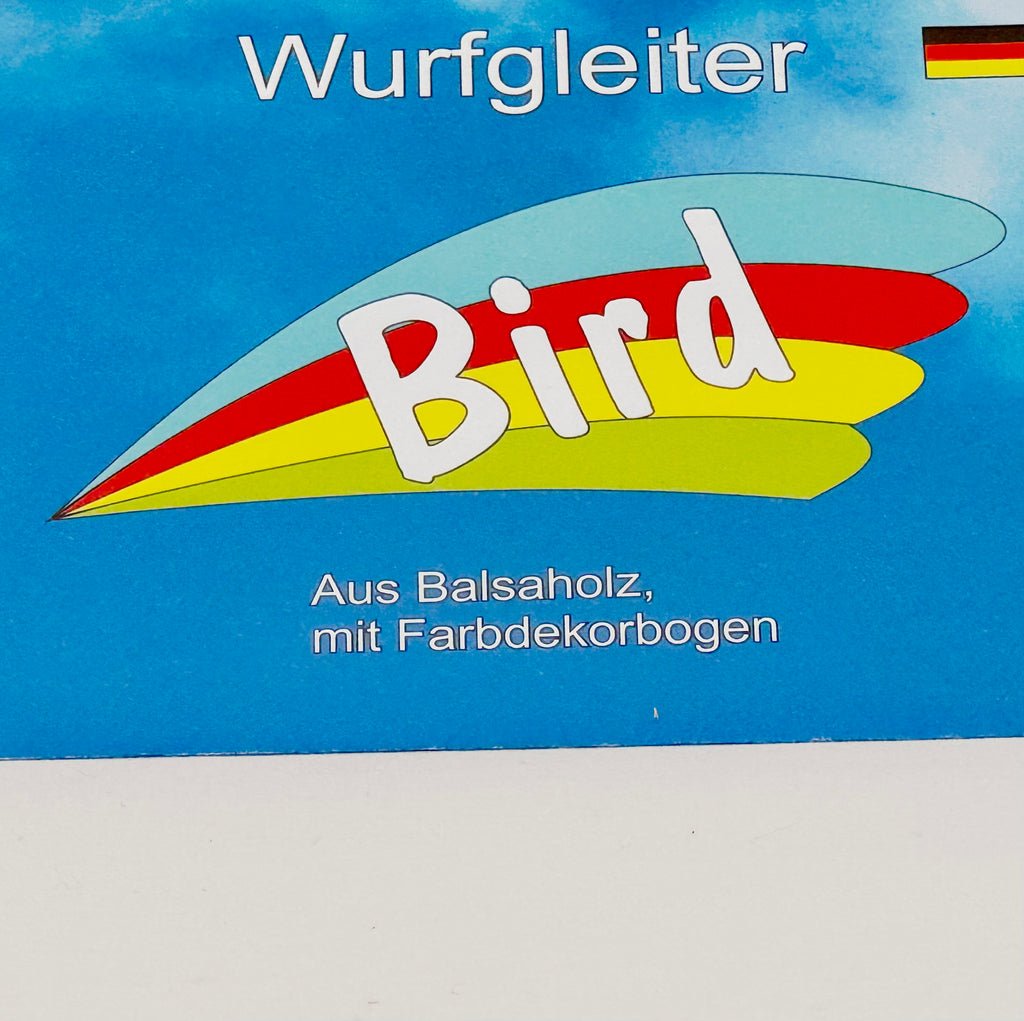 Aurich BIRD Balsa Wurfgleiter 280mm – Aeronaut Modellbau Bausatz