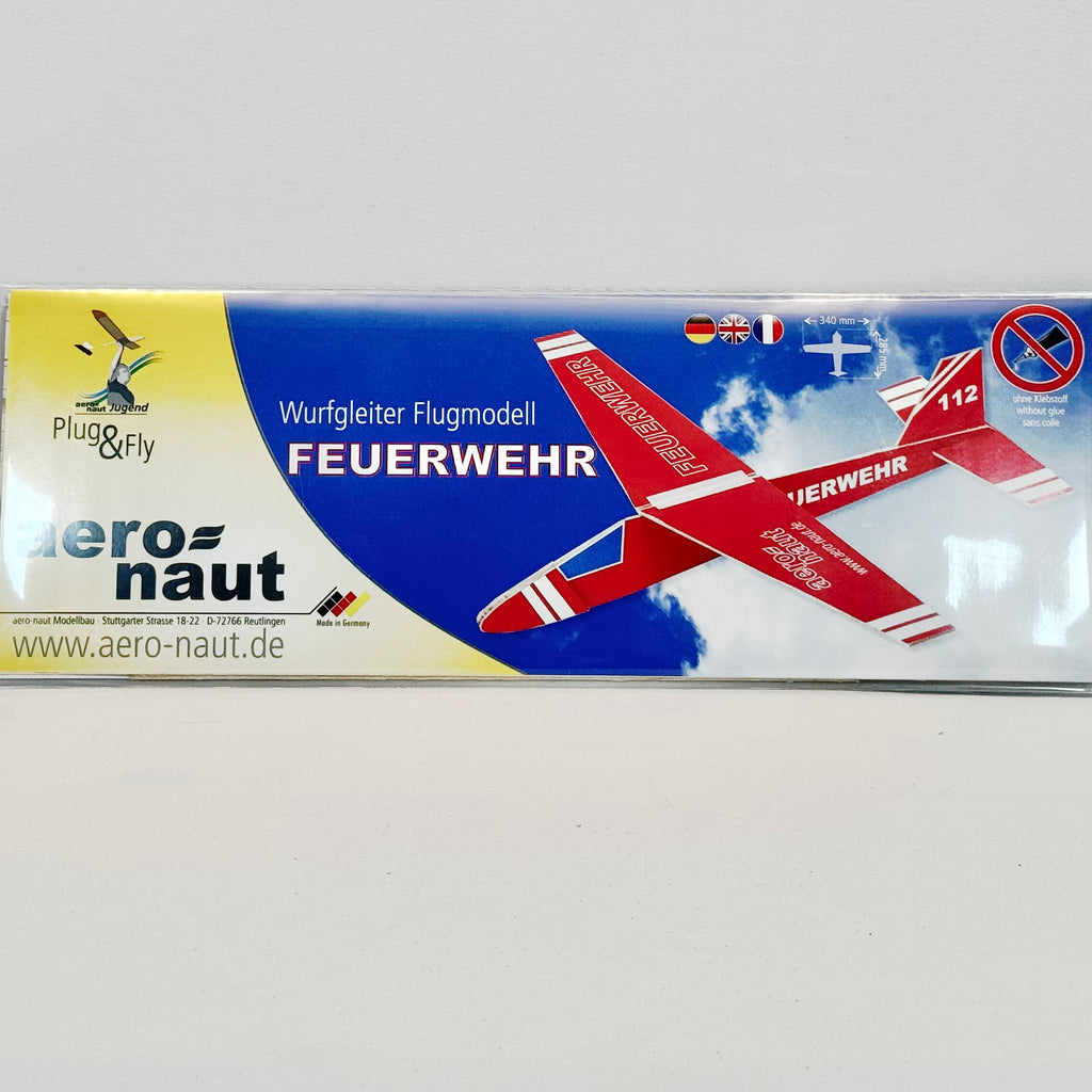 Aeronaut Feuerwehr P&F Wurfgleiter – Modellbau Bausatz